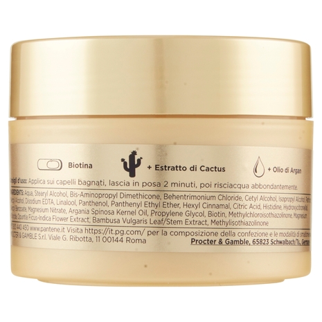 Pantene Maschera Capelli Miracles Controllo Intenso del Crespo con Biotina+Cactus+Olio Argan 160 ml